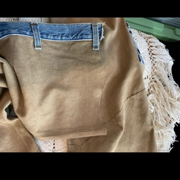 Patty shelabarger suede & denim pants VINTAGE - Picture 11 of 15